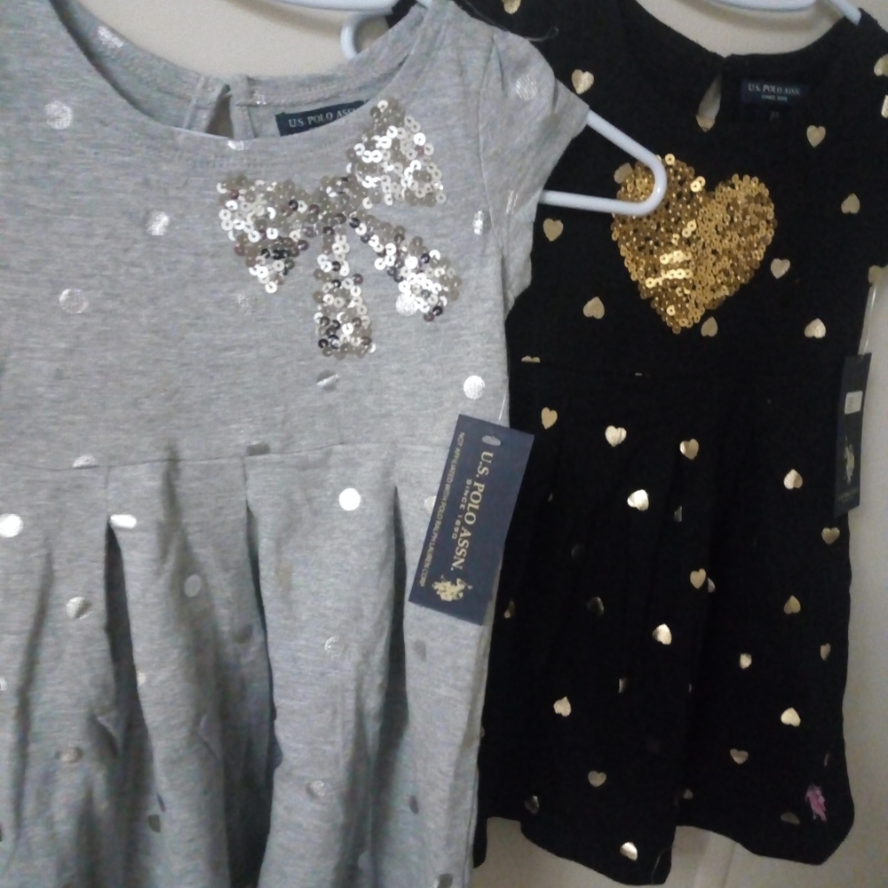 2 polo dress together girl kids